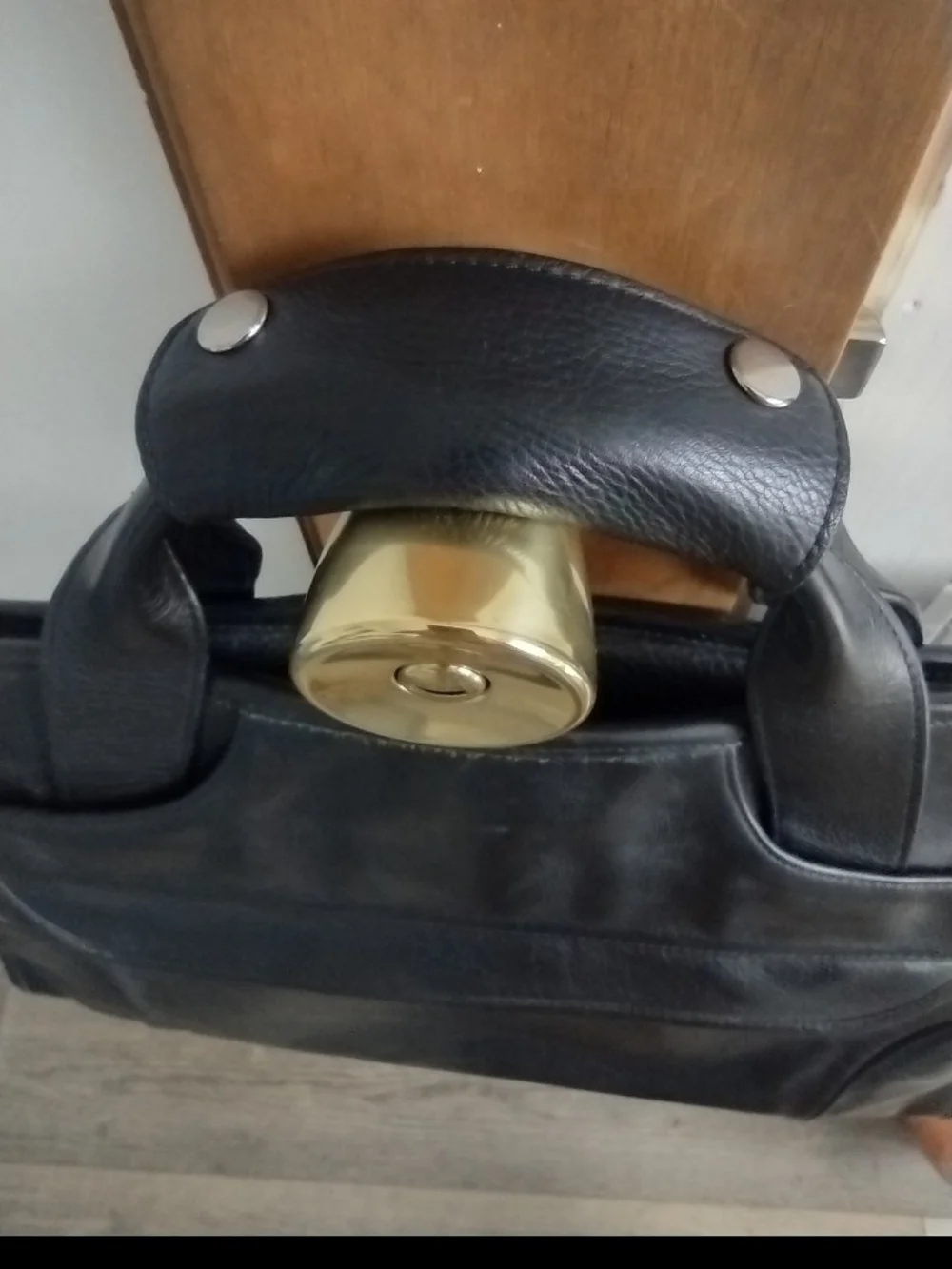 Classic Black Leather Messenger Bag for Men
